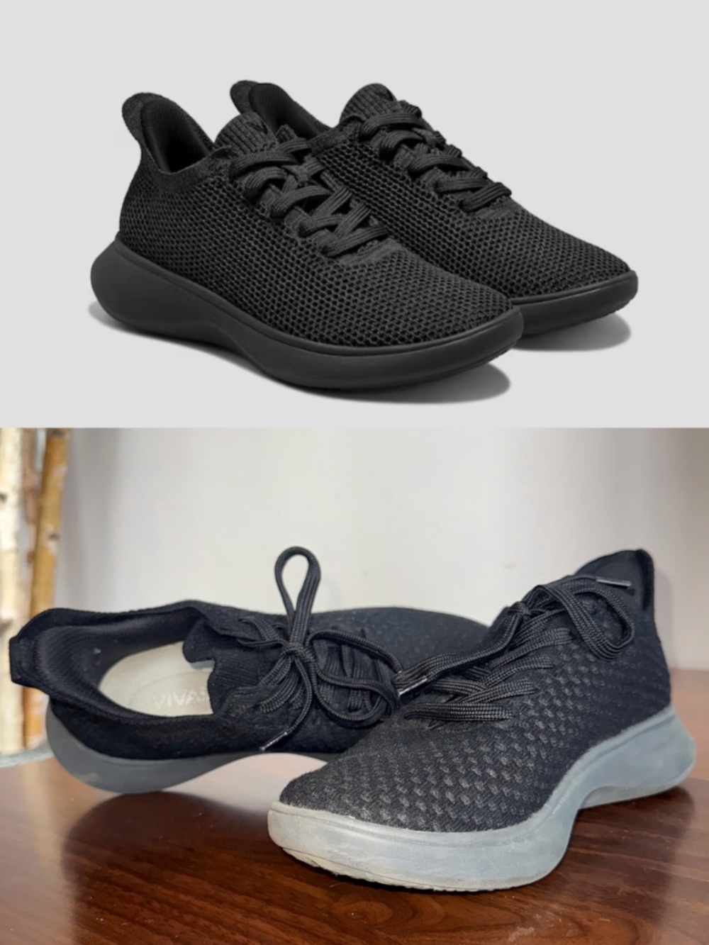 VIVAIA Unisex Sneaker Sliders Urban Mesh Black Size 37